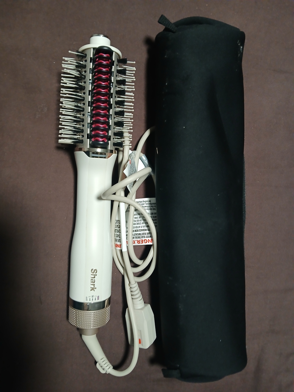 Shark White Hot Air Round Brush Styler - White and Pink Barrel